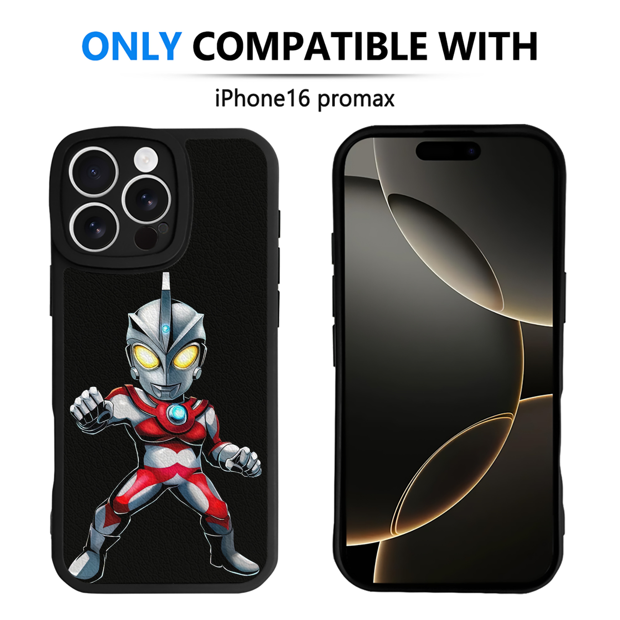 （画像用） ウルトラマン Ultraman 【iPhone 16シリーズ対応】シリコンスマホケース（レザー調） 材質：シリコン